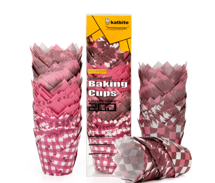 Katbite 24 Pack Silicone Cupcake Baking Cups Liners