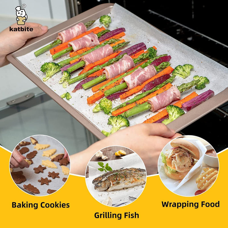 16x24 inch Heavy Duty Parchment Paper Sheets, 100Pcs Precut Non-Stick Full  Parchment Paper for Baking, Cooking, Grilling, Frying and Steaming, Full
