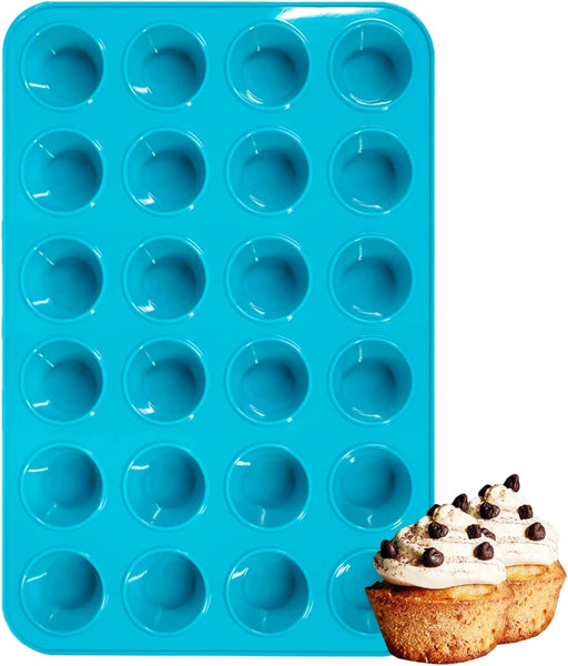 24/30 Cups Silicone Mini Muffin Tray Heat Resistance Mini Cupcake