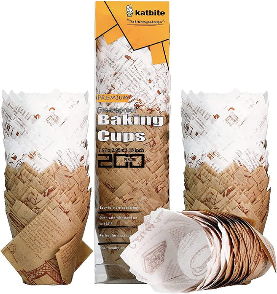 Katbite 24 Pack Silicone Cupcake Baking Cups Liners