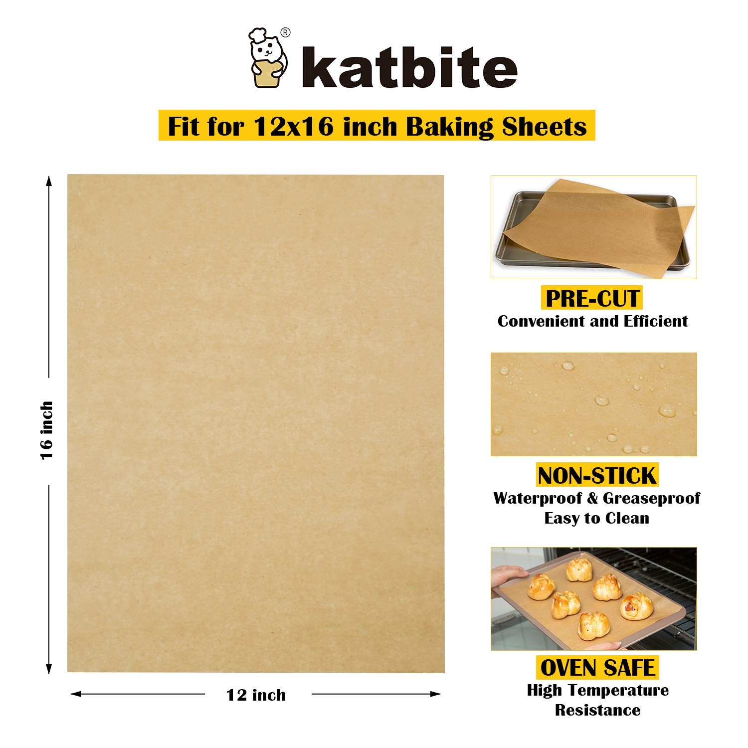  DISSKNIC 200PCS Unbleached Parchment Paper sheets 12 x 16,  Precut Parchment Paper for Baking, Half Sheet Parchment Paper for Cookie  Baking Sheets,Kitchen Gadgets Baking Supplies Baking Paper for Oven: Home 