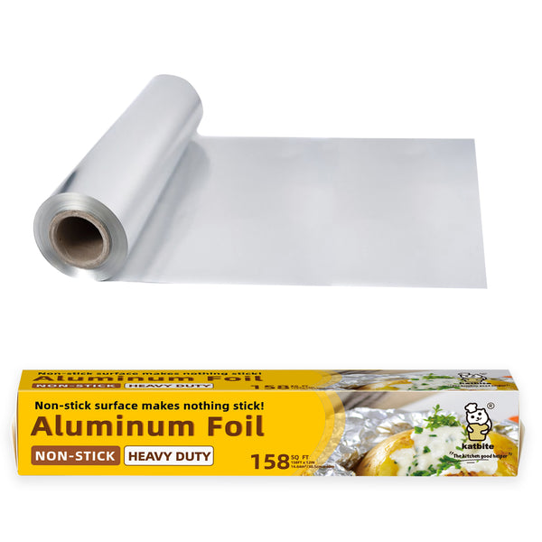 Standard Aluminum Foil - 16 Feet Standard Foil Wrapping Paper - Non Stick Tin Foil - Heavy Duty Aluminum Foil Sheet - Tin Foil for Leftovers, Grilling
