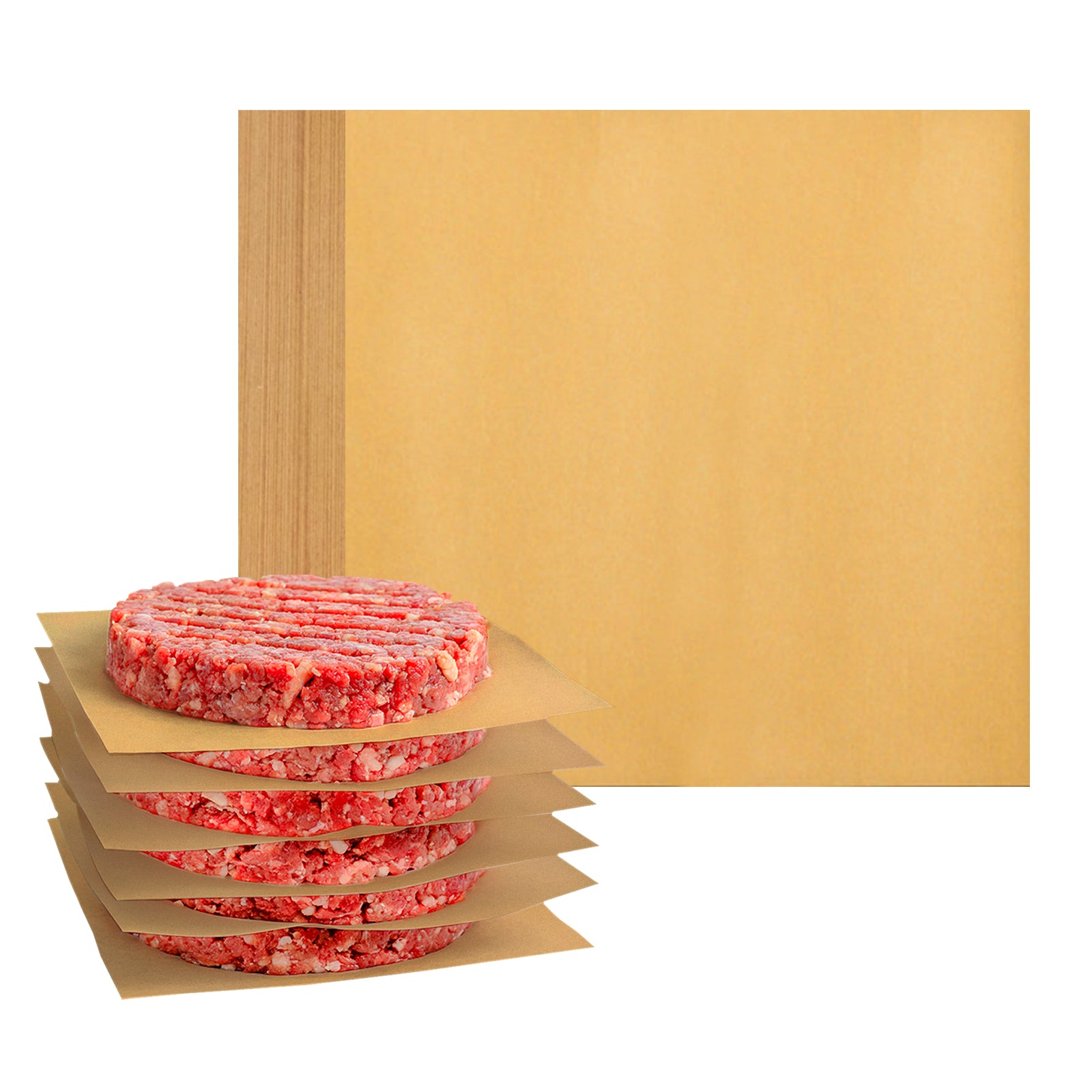 Parchment Paper Squares, 4x4 inch, Set of 300, Small Hamburger Patty Paper/Nonstick Precut Square Baking Parchment for Separating Small Burger Patty