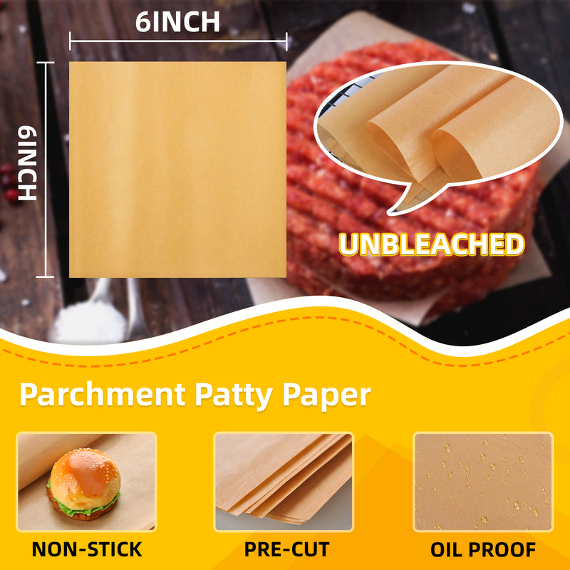 KATBITE Extra Strong Parchment Paper 4 Inch Round Liner Patty Paper 200  Sheets