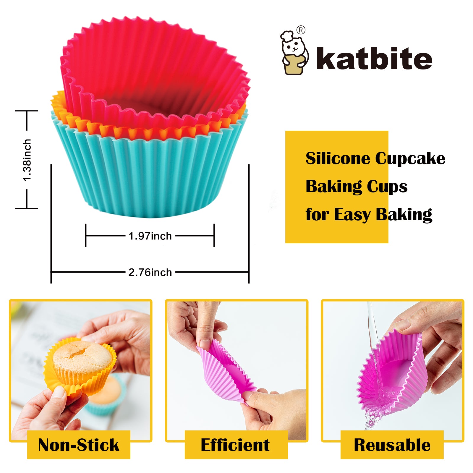 1PC Food Grade Silicone Cupcake Mold Muffin Chocolate Cake Baking Silicone  Cup