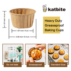 Katbite Cupcake Liners Standard Size Baking Cups 150PCS